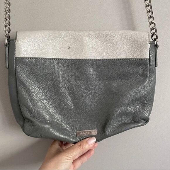 Nordstrom Halogen Gray Fremont Leather Crossbody Flap Bag - Picture 5 of 10